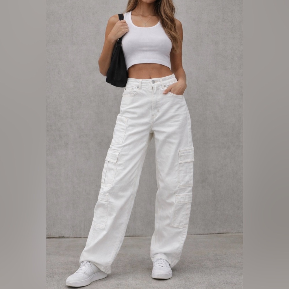 American Eagle Outfitters Men's Air White Straight Jeans